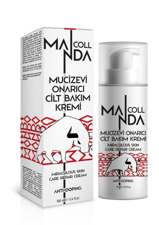 MandaColl Miraculous Onarıcı Cilt Bakım Kremi – Manda Colostrumu, Polen, Hyalüronik Asit, Centella, Shea – 100 ml